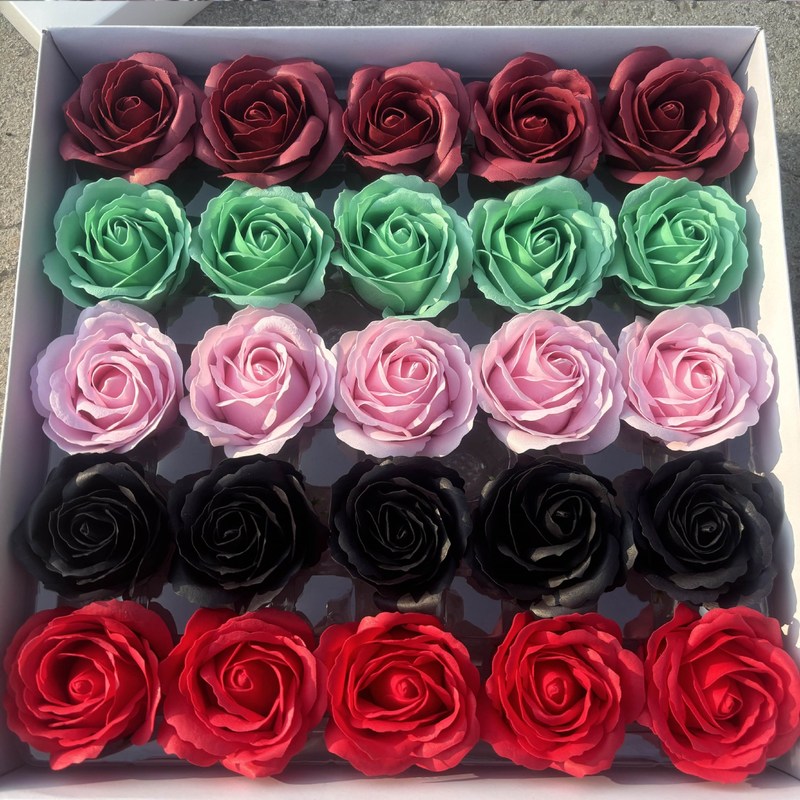 5層ソープフラワー、大きな花頭、バラ、バレンタインデーフラワー、ソープフラワー、フラワーショップ、母の日デコレーション、大きな花頭|undefined