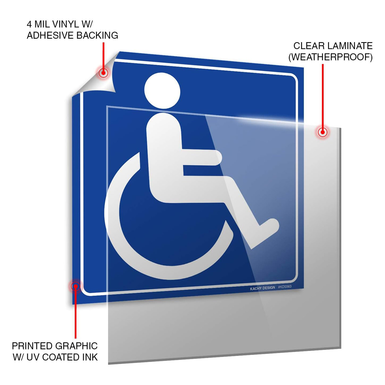 Amazon para sillas de ruedas accesibles auto vinilo adhesivo anti-UV