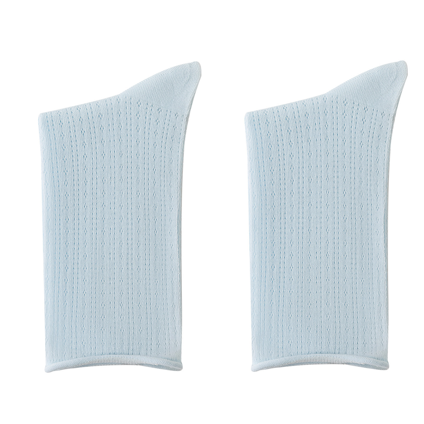 Medias enrolladas, calcetines para niños, moda, primavera y verano, estilo fino, jk fresco, malla hueca, color sólido, calcetines de tubo de verano