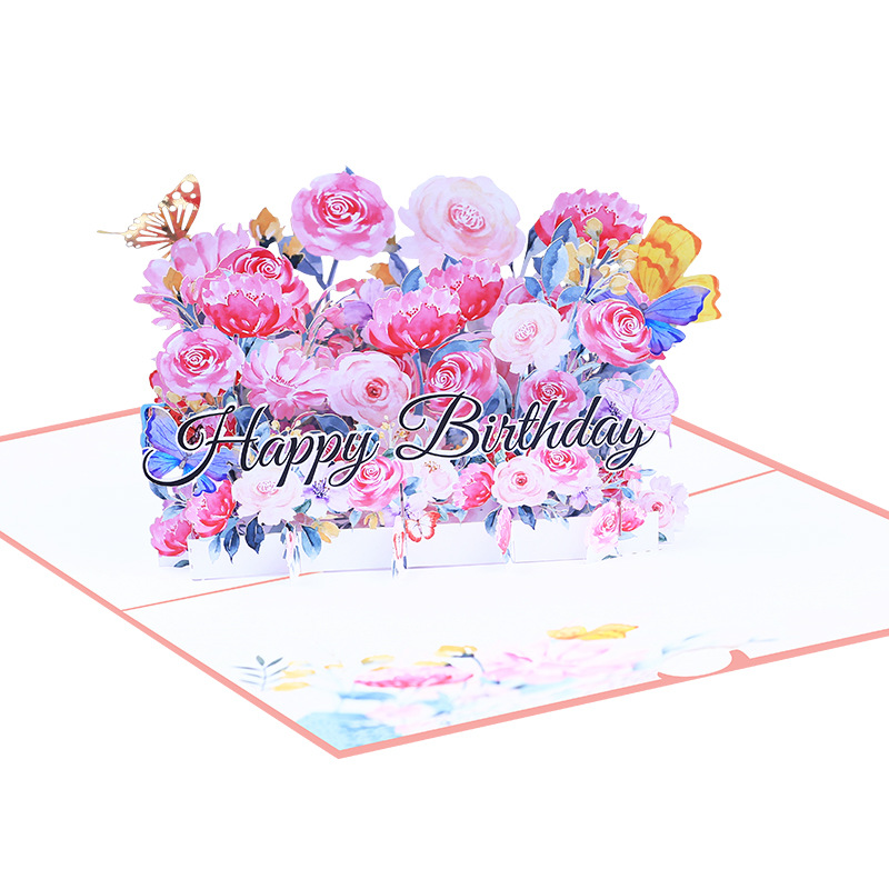 Birthday Sweet Flower Paper Party Street Card display picture 2