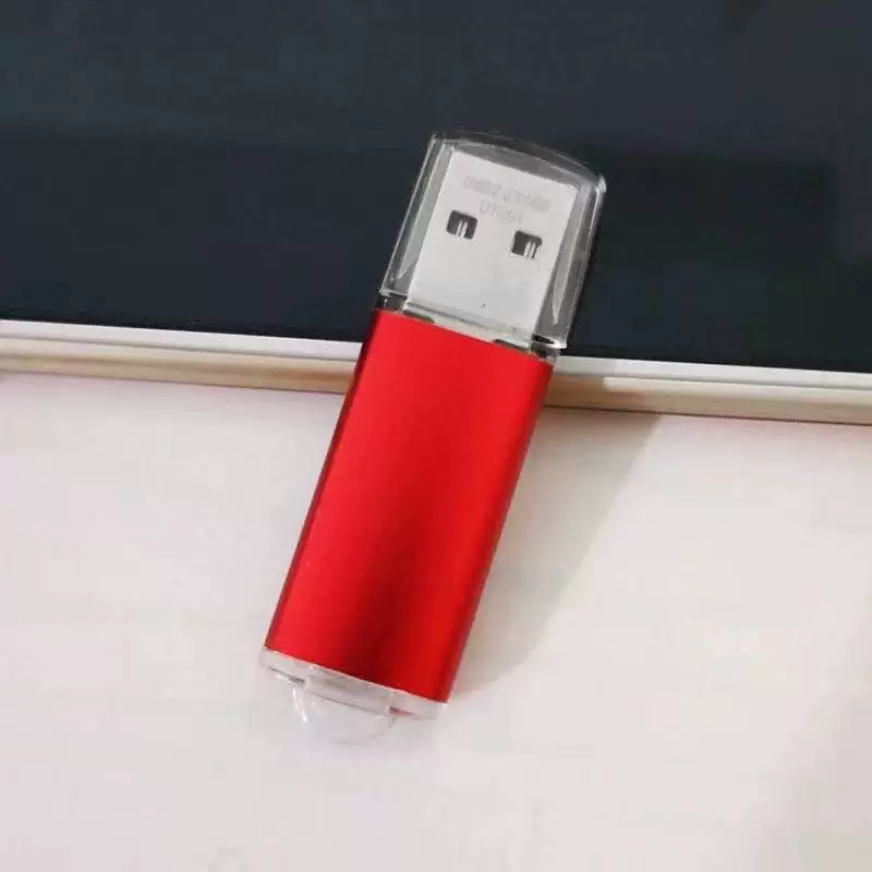 Классический серебристо-голубой USB флеш-накопитель
