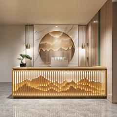 新しい中国風のフロントデスク、レジ、茶室、有名なバー、健康センター、足湯店、受付デスク、ホテルの無垢材カウンターテーブル