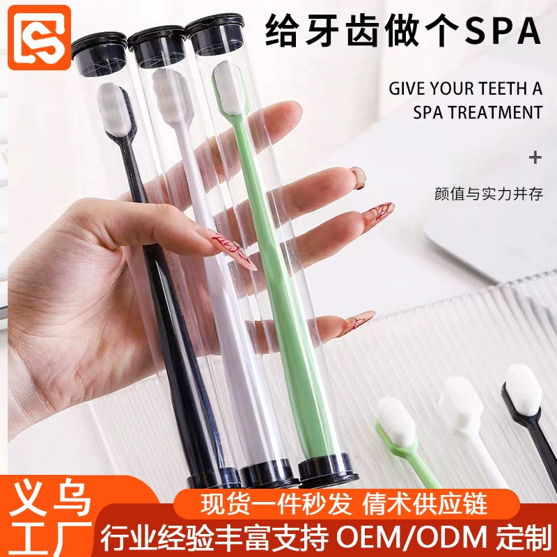 Мягкая волосатая зубная щетка 10000 волосатых бамбуковых древесных древесных древесных волосков Ультратонкие зашифрованные щетинки Независимая трубка для домашней десны