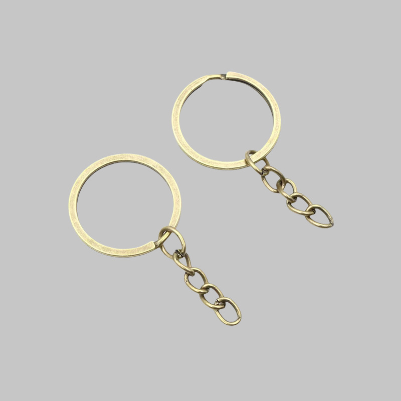 キーホルダーチェーン付き 30 ミリメートル/25 ミリメートル亜鉛合金キーリング diy アクセサリーキーリングマルチカラーオプション|undefined