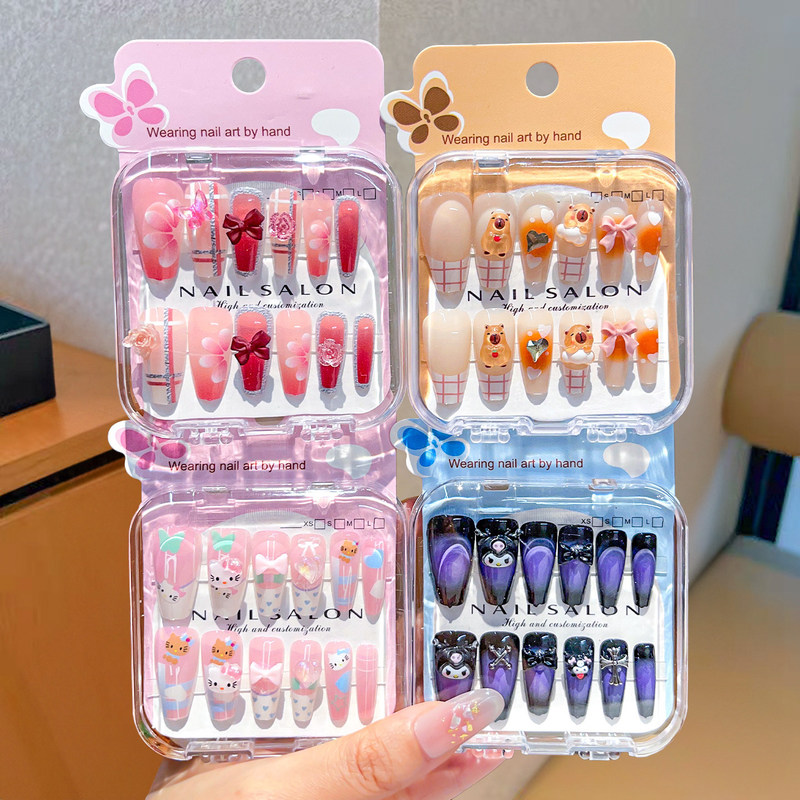 Children's Nail Art Stickers for Girls, 3D Brightening Nail Patches, Cartoon Cute, High-End Waterproof, Removable Wearable Nails Children's Nail Art Stickers for Girls, 3D Brightening Nail Patches, Cartoon Cute, High-End Waterproof, Removable Wearable Nails