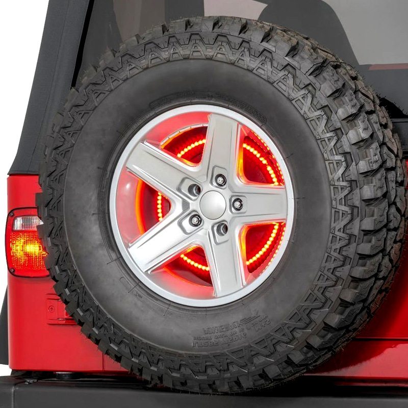 Suitable for Wrangler Jk Spare Tire Car Accessories Brake Light Led Anti-Rear Collision Warning Light Red Light Accessories