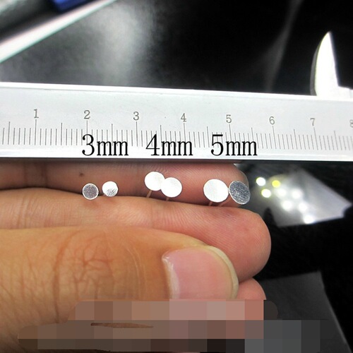 Flat earrings, 925 silver earrings, pins, flat-bottomed earrings that can stick pearl flat earrings, diy silver accessories