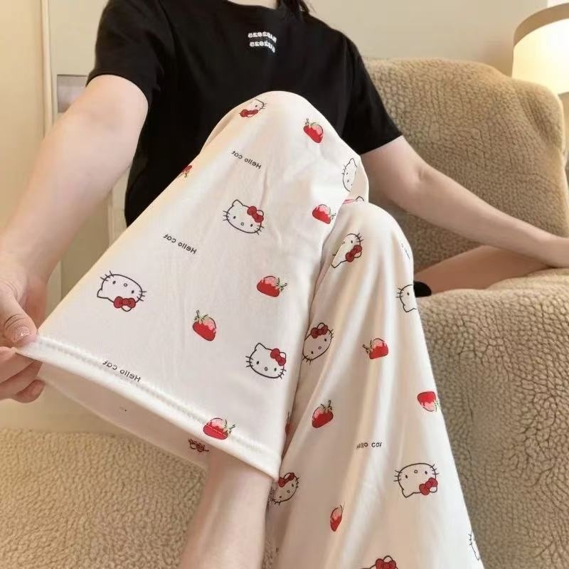 Autumn and Winter Thickened Double-Sided German Velvet Home Pants, Korean Style Loose Cute Cartoon Pajama Pants for Women, Soft and Warm, Can Be Worn Outside Autumn and Winter Thickened Double-Sided German Velvet Home Pants, Korean Style Loose Cute Cartoon Pajama Pants for Women, Soft and Warm, Can Be Worn Outside