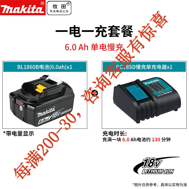 Muchieda 18V herramienta de carga de batería de litio muchieda pantalla de batería de carga eléctrica BL1860B