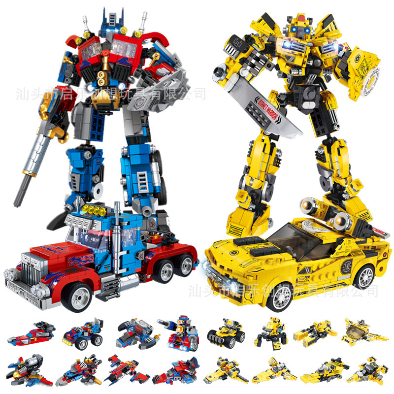 Technology Trendy Play Compatible with Lego Large Deformation Optimus King Kong Robot Assembled Educational Toys for Men and Children Technology Trendy Play Compatible with Lego Large Deformation Optimus King Kong Robot Assembled Educational Toys for Men and Children