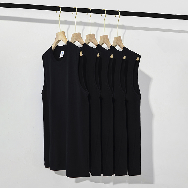 重ポンド240グラム純綿カン肩ベスト男性純色ノースリーブtシャツメーカー直販卸売り代理|undefined