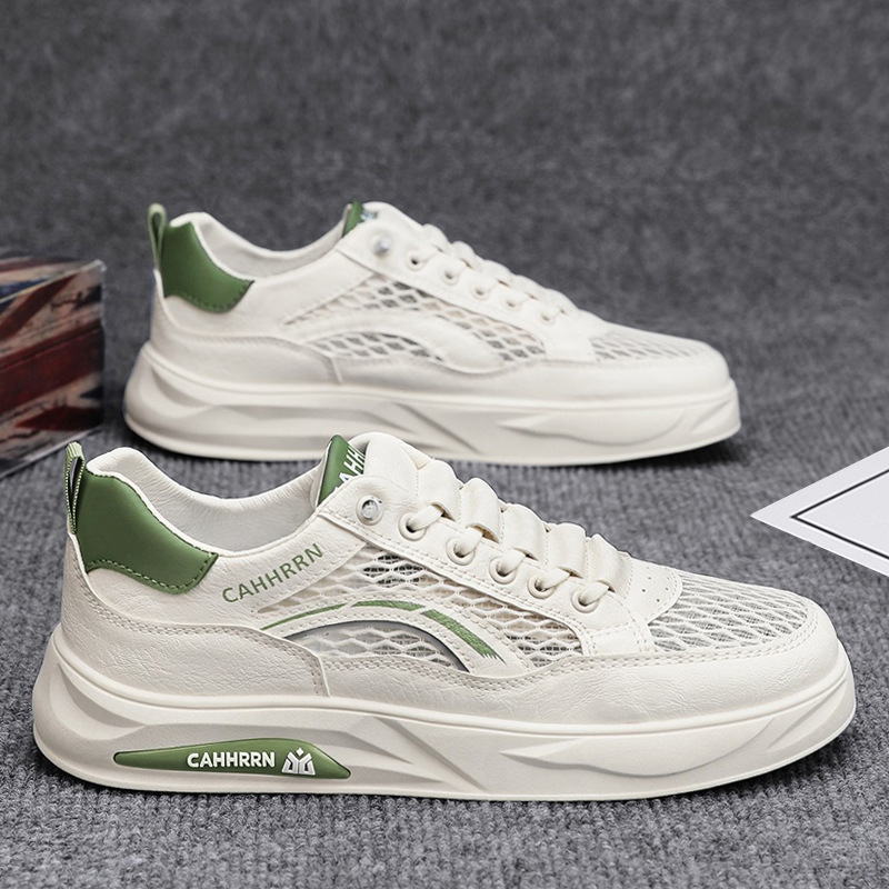 Los zapatos de hombre se pueden usar en todas las estaciones, escote bajo, transpirable, casual, plano a juego, moda para hombres, zapatillas de deporte diarias cómodas y versátiles