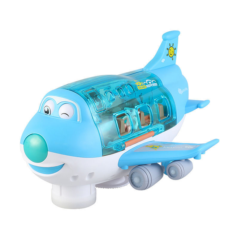 Avión grande eléctrico Universal Q con ojos parpadeantes, juguete grande, música brillante, avión giratorio, avión grande para niños.