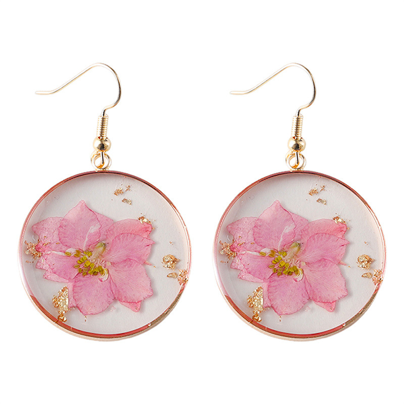 15g Weight Zinc Alloy Ear Needle Material Drop Earrings Classification 1 Pair Quantity Casual Occasion Zinc alloy Material Floral Pattern Unisex Gender Epoxy Design Pastoral, Simple Style Style 1 Pair Pastoral Simple Style Floral Epoxy Zinc Alloy Drop Earrings 13