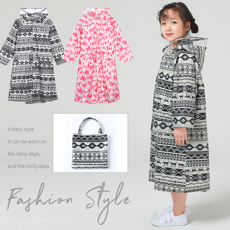 Clearance Children's Raincoat Fashion Waterproof Windproof Girl Baby Outdoor Water Poncho with Backpack for Boys Portable