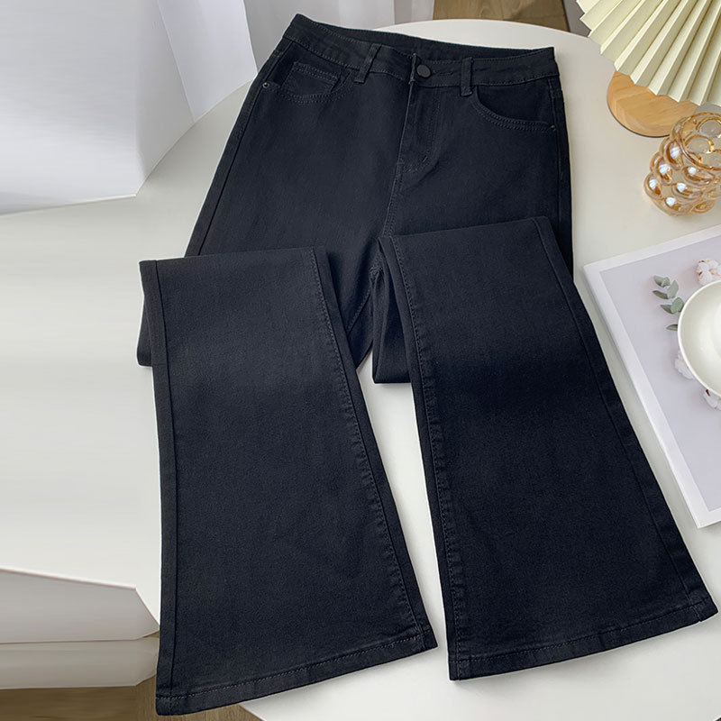 Micro Flare Jeans Women's Autumn and Winter High Waist Slimming Straight Horseshoe Pants Small Stretch Slim Fit Trousers Micro Flare Jeans Women's Autumn and Winter High Waist Slimming Straight Horseshoe Pants Small Stretch Slim Fit Trousers