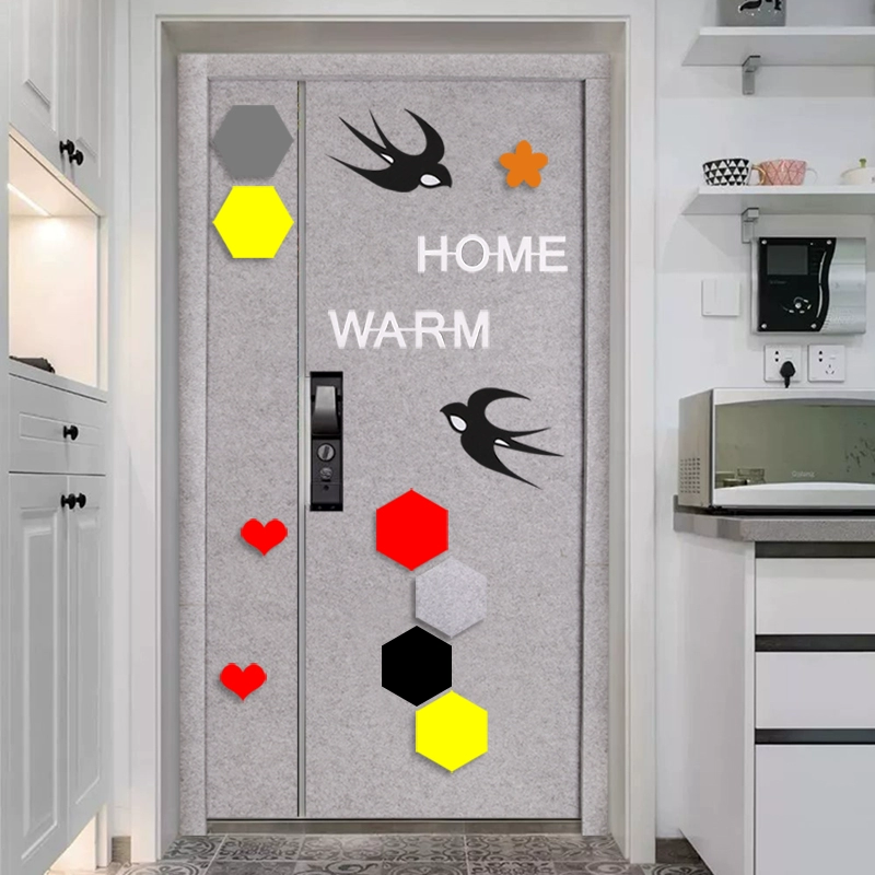 ✅ Входная дверь, фетровая наклейка на дверь, украшение, звукоизоляция и шумопоглощение, ремонт старой двери, весь лист, самоклеящаяся скандинавская простая настройка