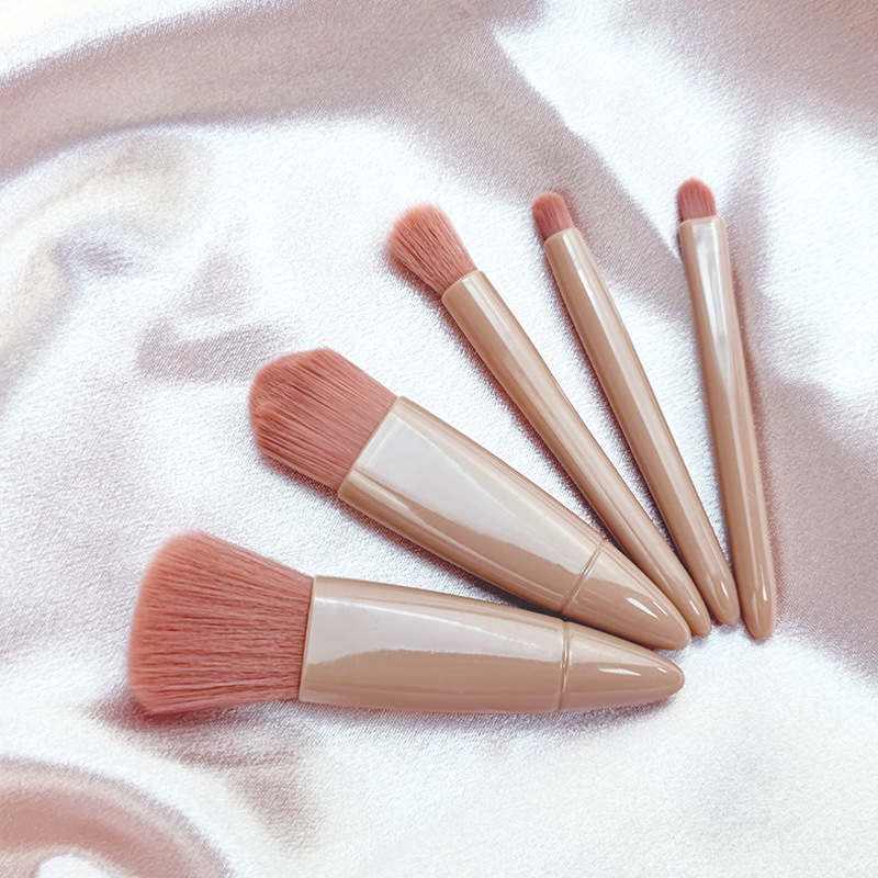 MINI pequeño espejo caja de almacenamiento portátil de maquillaje cepillo fuente de fábrica Caja de espejo de 5 piezas cepillo de viaje