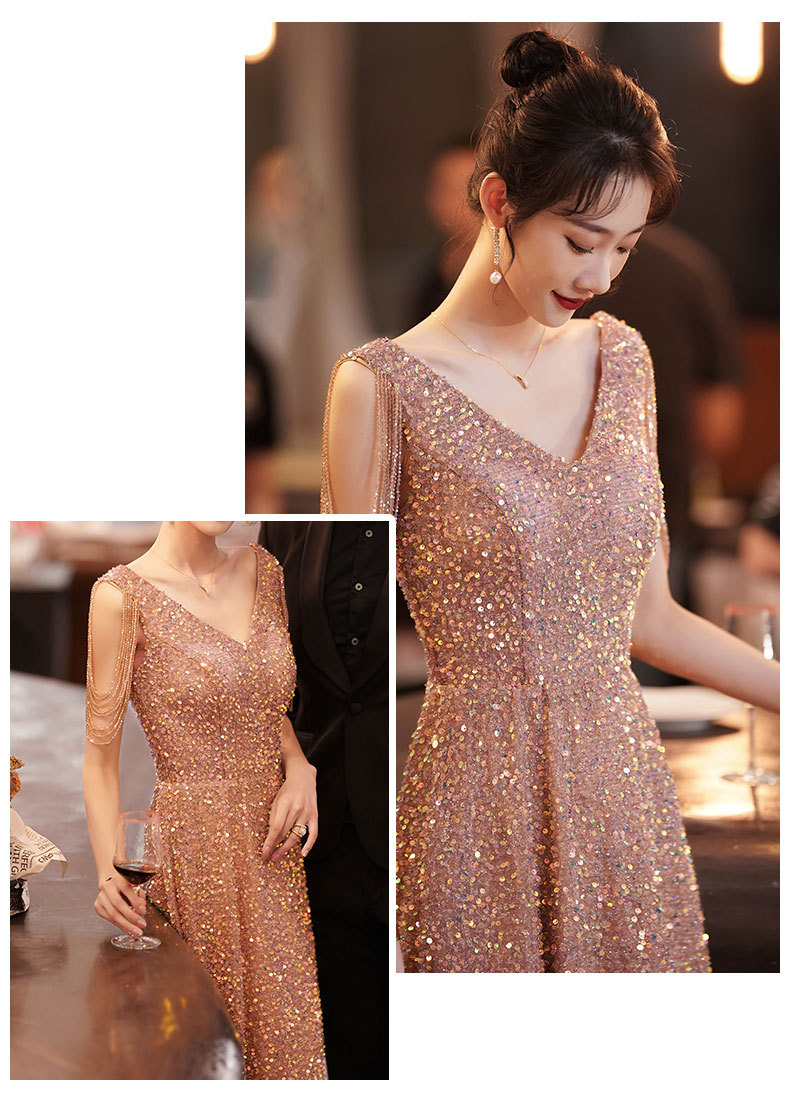 日本製お得 8037イブニングドレス スパンコール : レディース服 超歓迎低価