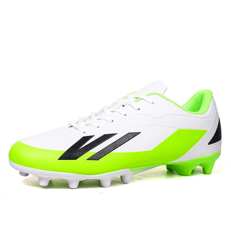 2025 zapatos de fútbol nuevo color juvenil anti-deslizante hombre y mujer AG clavos largos de césped estudiantes fabricantes transfronterizos