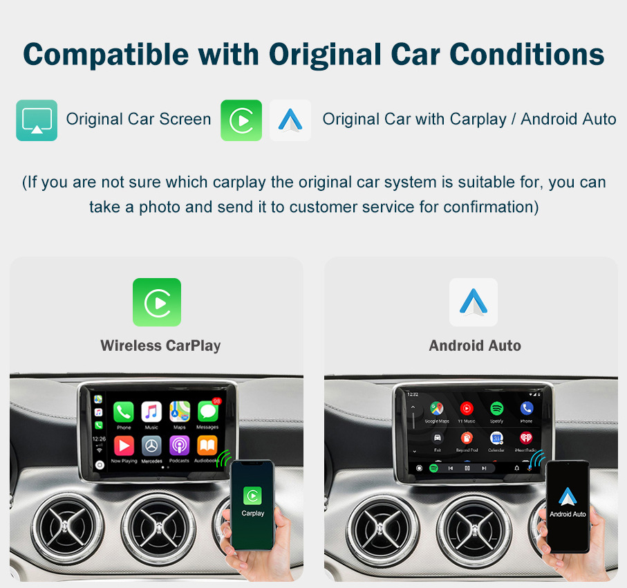 RoadTop Wireless Apple CarPlay Is Suitable for Mercedes-benz NTG4.5/4.7 Decoder Module Decoder Box