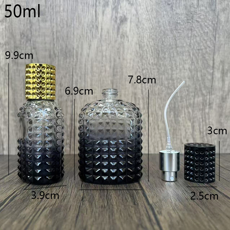 スポット B147-30ml-50ml パイナップル型ネジ口ガラス香水瓶化粧品包装便利なスプレー空ボトル|undefined