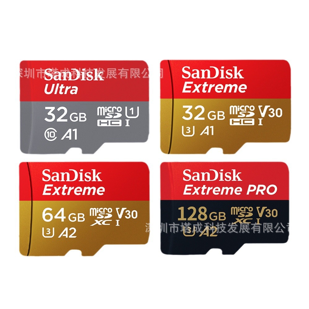 Sandisk Memory Card Tf Card 64G128G 256G512G Drone Recorder Action Camera Memory Card Wholesale