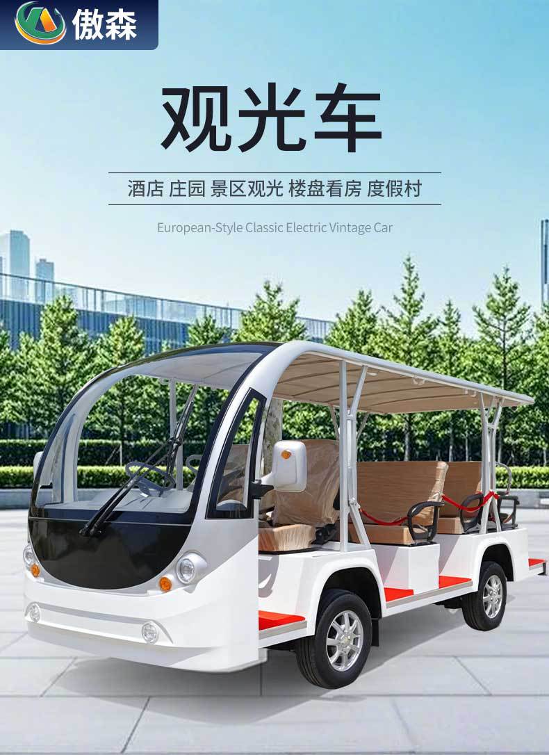Electric Tourist Vehicles for Scenic Spots, 6-12 Seat Tourist Vehicles, Four-Wheel Vehicles for Parks, Hotels, and Sales Offices