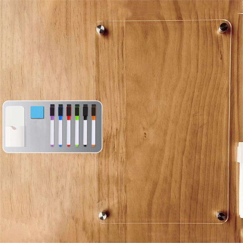 Refrigerador tablero de mensajes de absorción acrílico tablero de visualización de memorando decoración de puerta de entrada borrable pared azulejos magnéticos