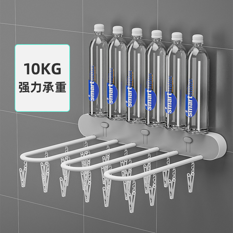 Calcetines plegables de tipo push para el hogar rack de colgar en la pared sin Punch calcetines multiusos simples calcetines de almacenamiento de ropa interior