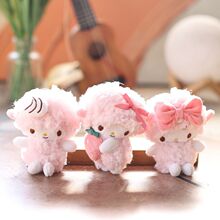 网红可爱萌粉色小羊挂件毛绒玩具公仔卡通包包挂饰钥匙扣娃娃玩偶
