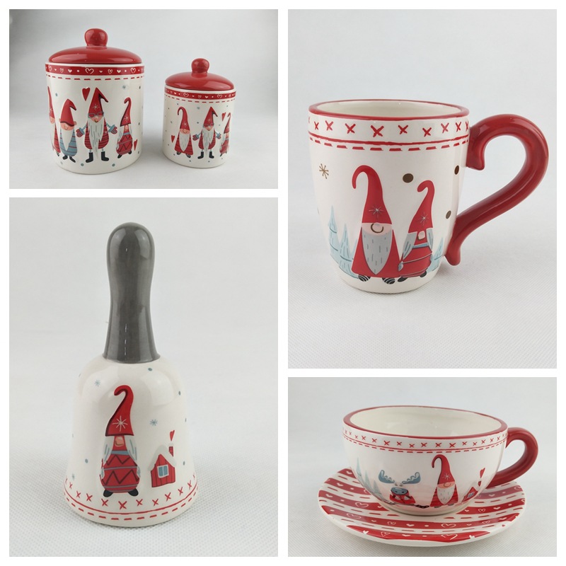 Tetera navideña de cerámica con diseño festivo de muñeco de nieve, juego de teteras de porcelana blanca, edición limitada de Navidad.