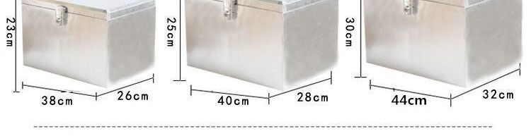 Waterproof storage box, large size, for motorcycle rear trunk, tool storage, electric scooter tail box, thickened, stainless steel