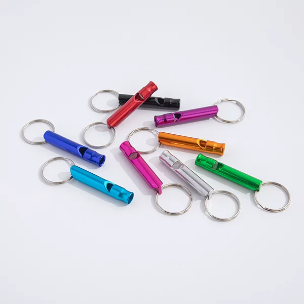 Wholesale outdoor aluminum alloy whistle fire training small size whistle outdoor survival elimination referee life whistle