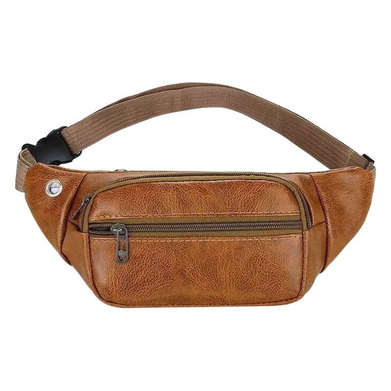 2024 New Waist Bag Casual Men's Chest Backpack Waterproof Trendy Men's Crossbody Bag Wholesale Business Coin Mobile Phone Bag