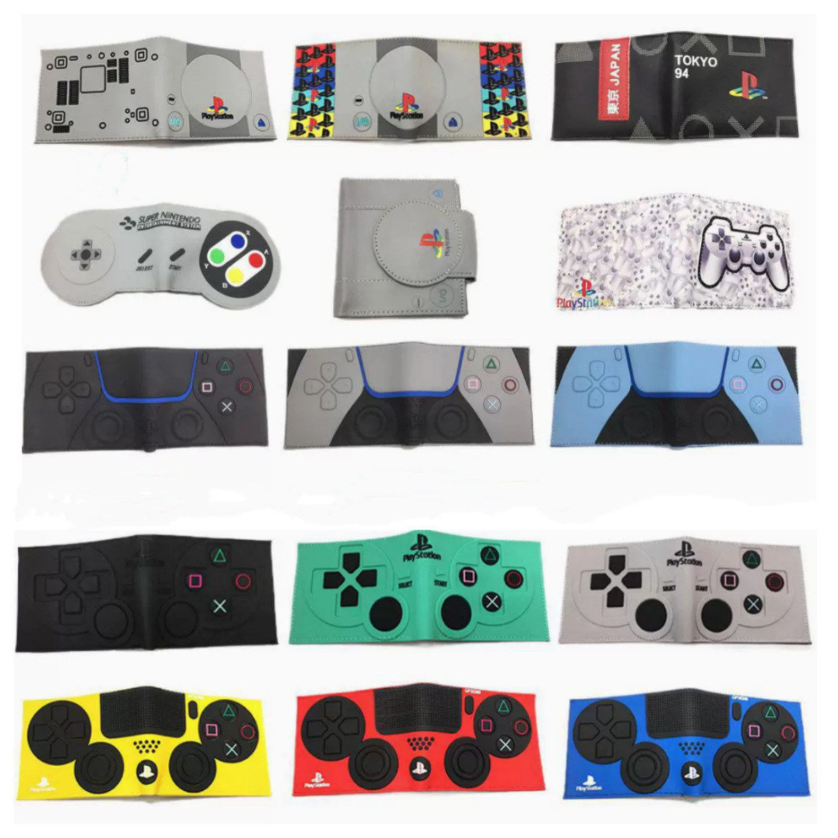 PS maneja de juegos cartera de dibujos animados máquina de juegos corta doble pegamento cartera de cambio cartera de cuero de PVC cartera de tarjetas