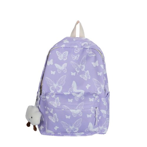  Spring and Summer New Casual Backpack Korean Style High School Student Bag Junior High School Student Backpack Butterfly Backpack
