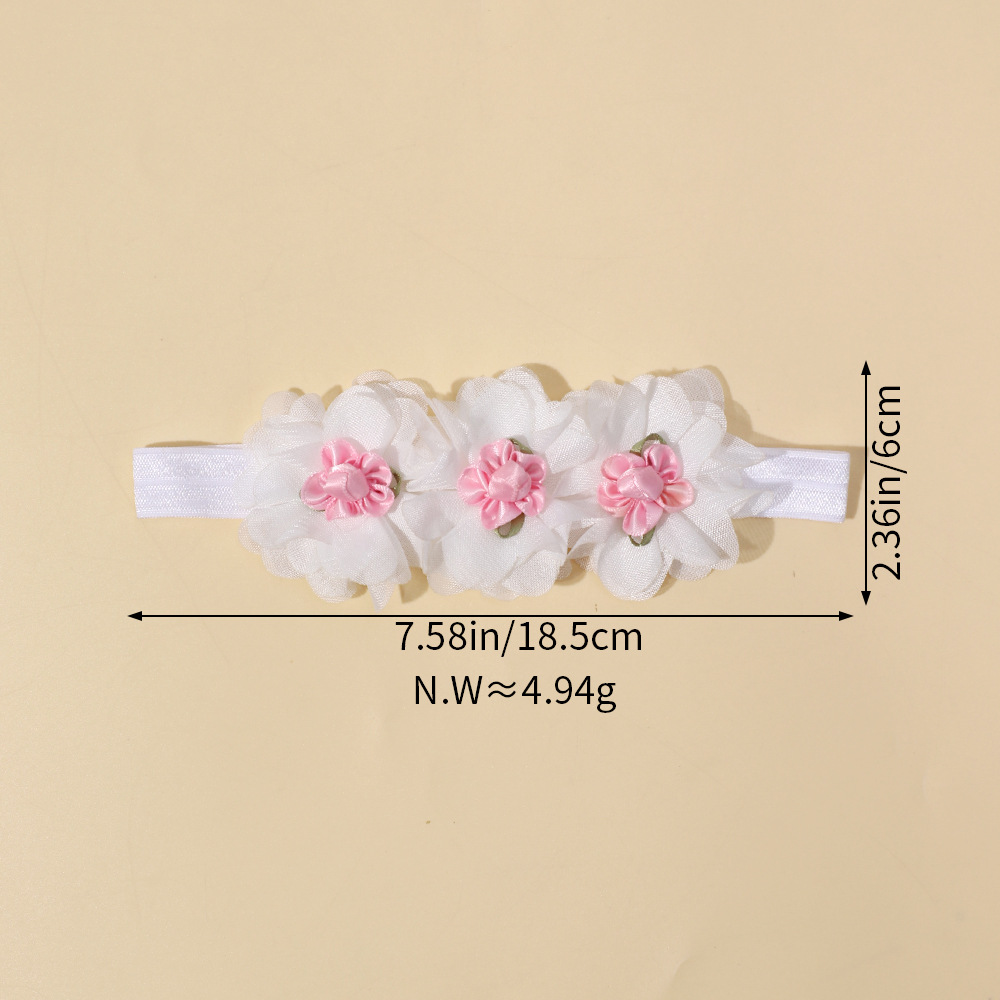 Accessoires de cheveux pour enfants transfrontaliers neufs Bandeau de cheveux en mousseline de soie pour bébé européen et américain Bandeau de cheveux fin pour bébé élastique pour bébé_voghion.com