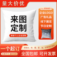 跨境专供抱枕热销爆款抱枕套靠垫套靠枕套多样定制可印logo柔软