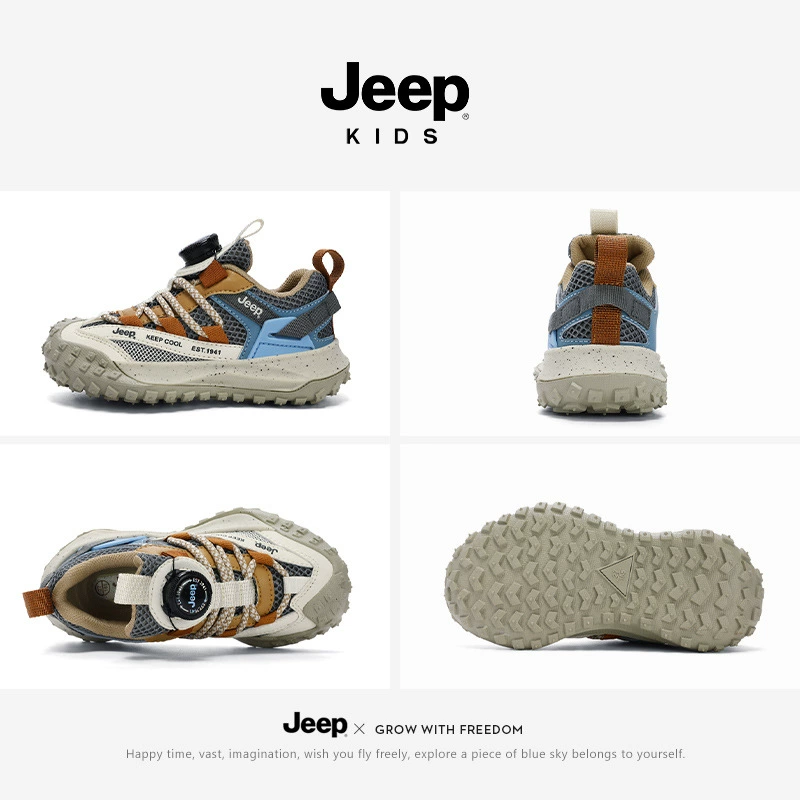 Детские спортивные кеды Jeep, летние сетчатые дышащие походные кроссовки, одинарная сетка, уличные повседневные спортивные кроссовки, женские беговые кроссовки