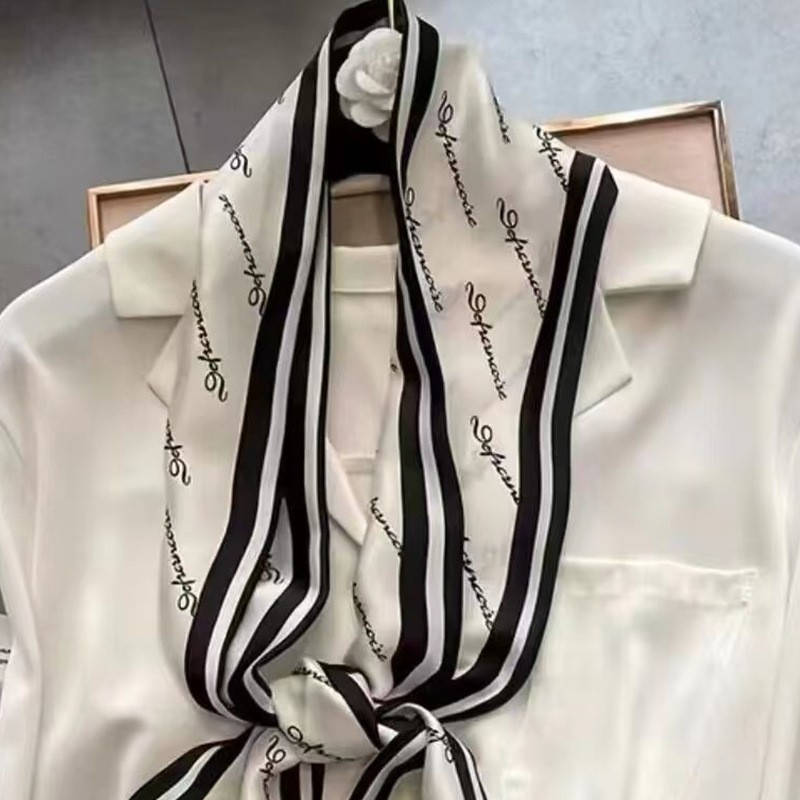 Pañuelo Largo de Seda Estampado de Poliéster, Mantenerse caliente, sombreado y a prueba de polvo, para Regalo