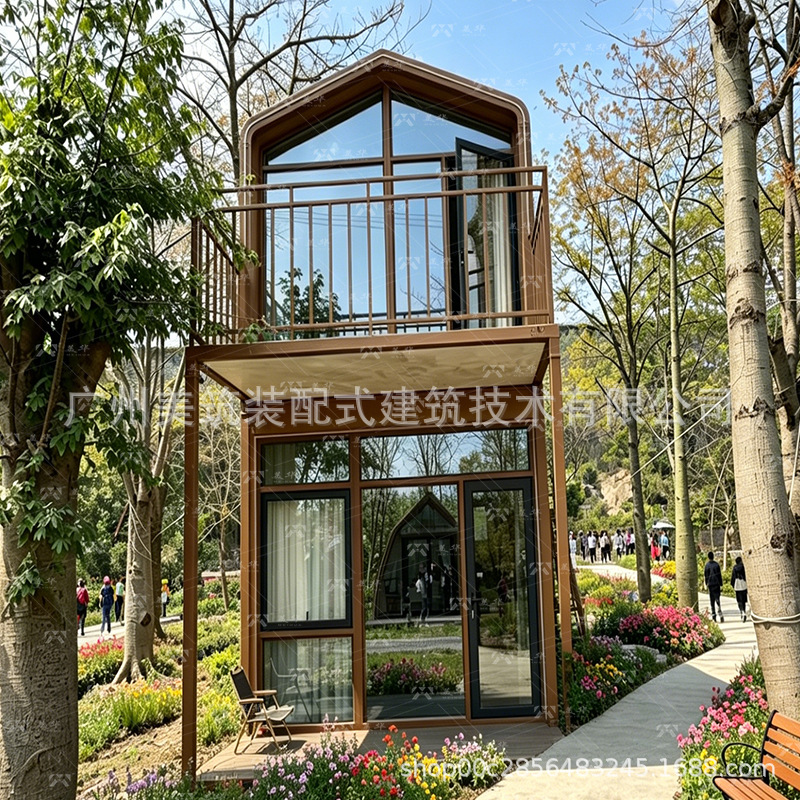 Double-story Internet celebrity mobile B&B hotel scenic spot camp…