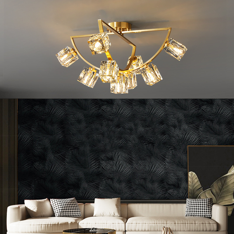 Copper modern creative ceiling light