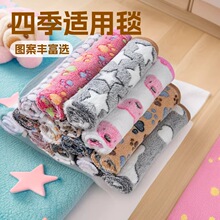 现货批发宠物毛毯 四季毯子保暖珊瑚绒爪印毯 猫狗毯子 一件代发
