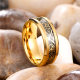Tungsten gold men's ring trendy men's high-level sense of personality single wide dragon ring tungsten steel trendy brand index finger high street does not fade