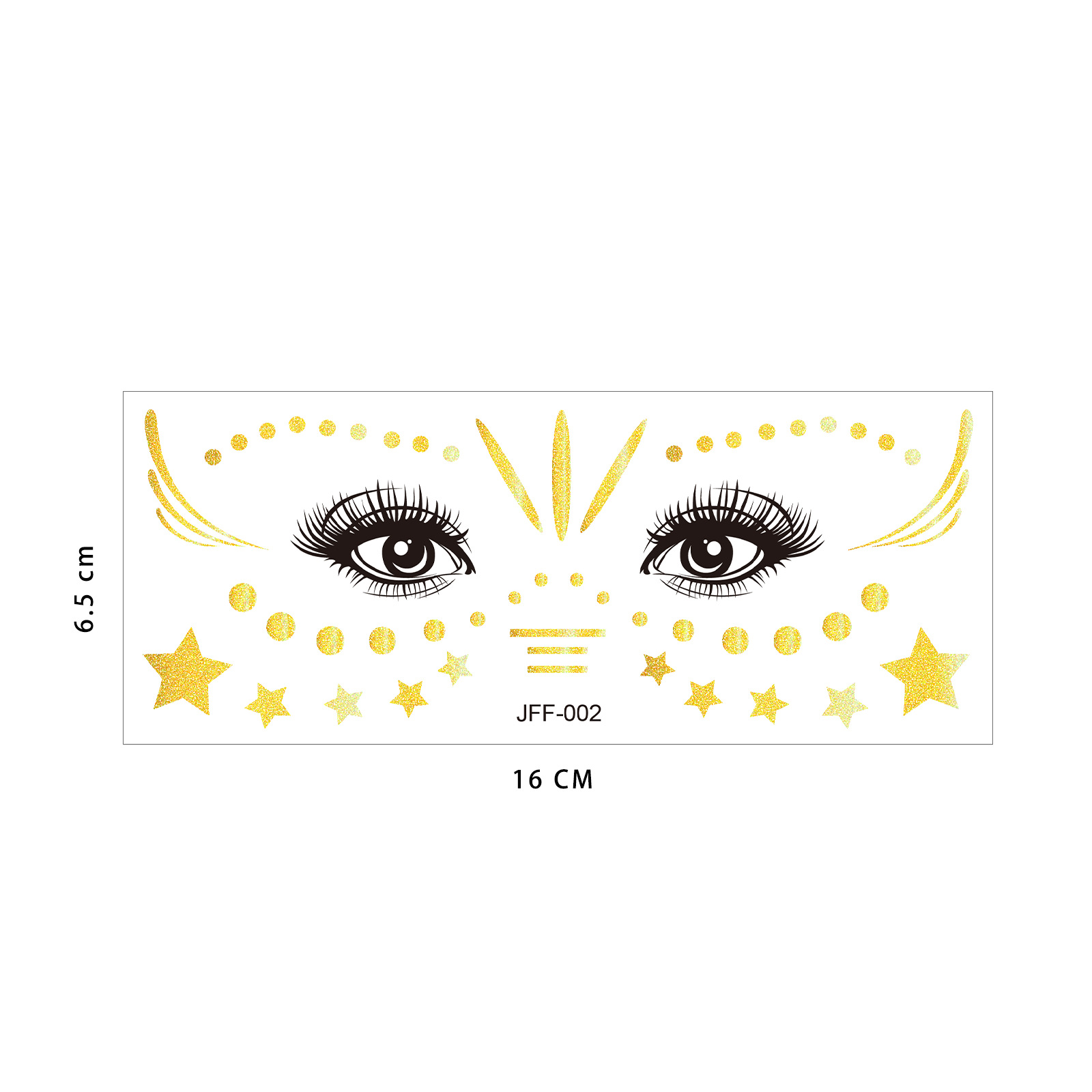 Tatuaje Temporal Facial de Pecas de Papel de Transferencia de Agua, Impermeable, para Fiesta y Eventos