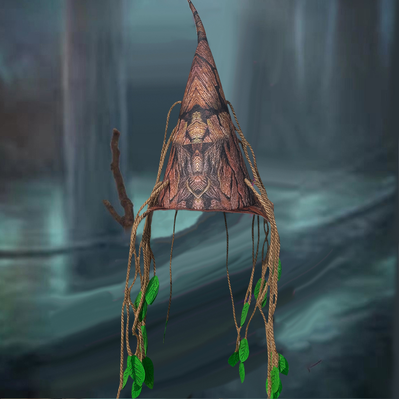 Nuevos árboles extraños transfronterizos sombreros de hojas largas maquillaje de escenario de fiesta disfraz de accesorios de espectáculo