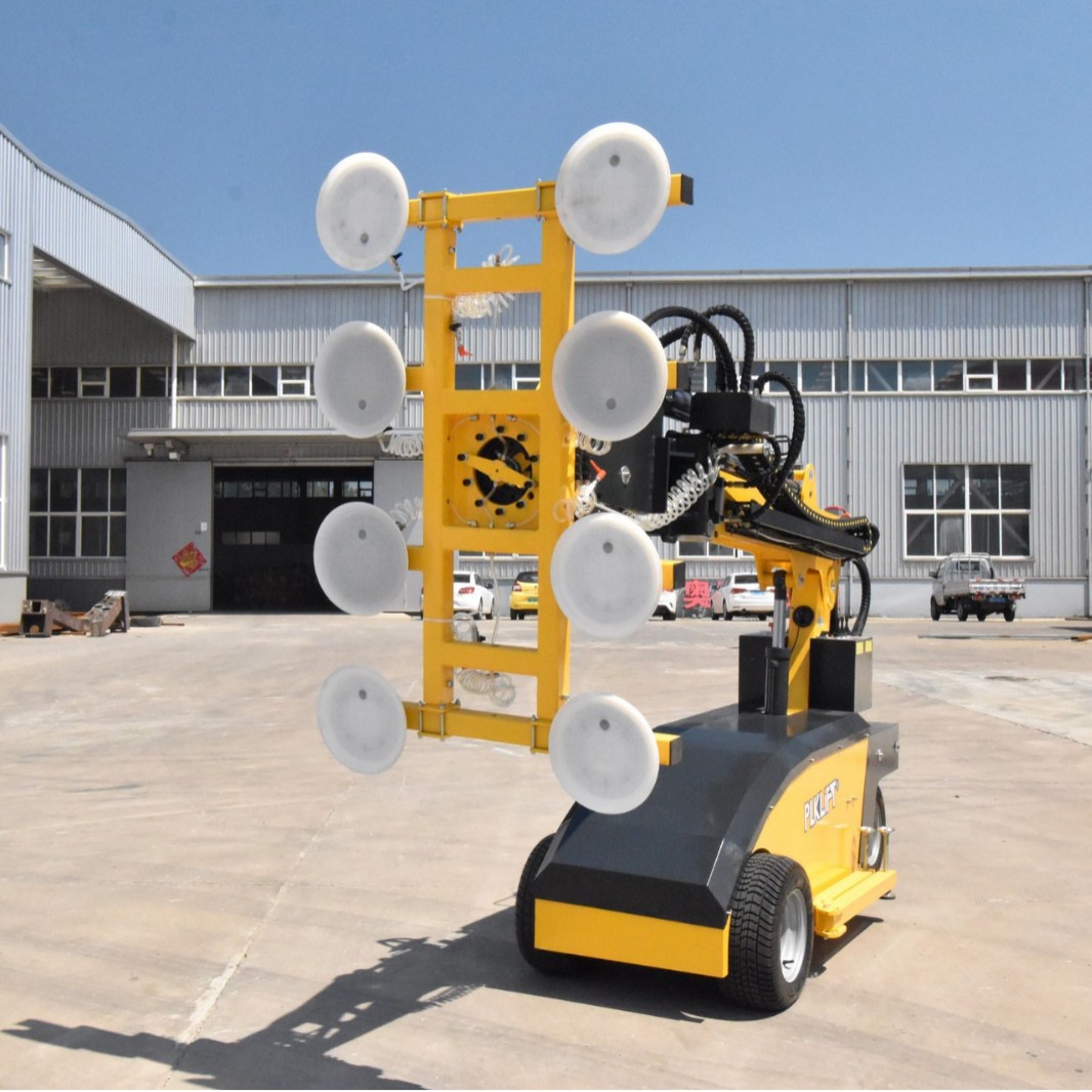 多功能移动玻璃安装机械车吸石材钢板液压翻转旋转电动吸盘车