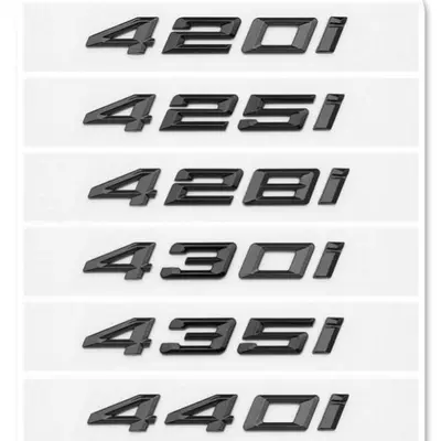 420i car stickers, 425i lettering, Car logo