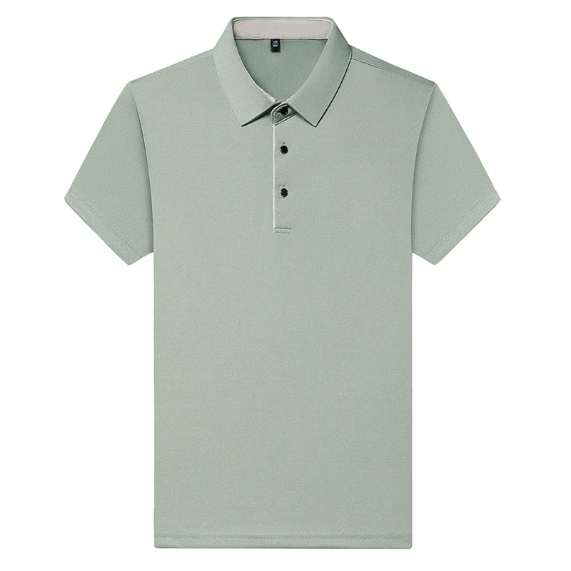 中年男性の襟付き半袖tシャツ夏の新しいファッションのお父さんはスポーツシャツのビジネスカジュアル半袖上着を着ます。|undefined